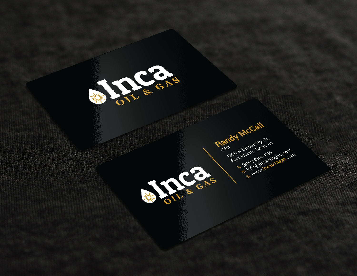 Business Card Design by Tripti Ranjan Gain for Inca Oil and Gas | Design #19667790