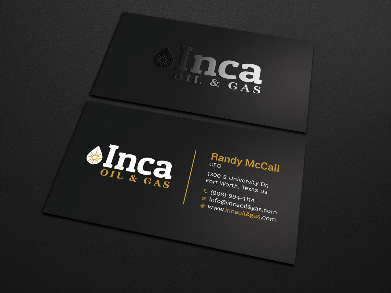 Business Card Design by Tripti Ranjan Gain for Inca Oil and Gas | Design #19667793