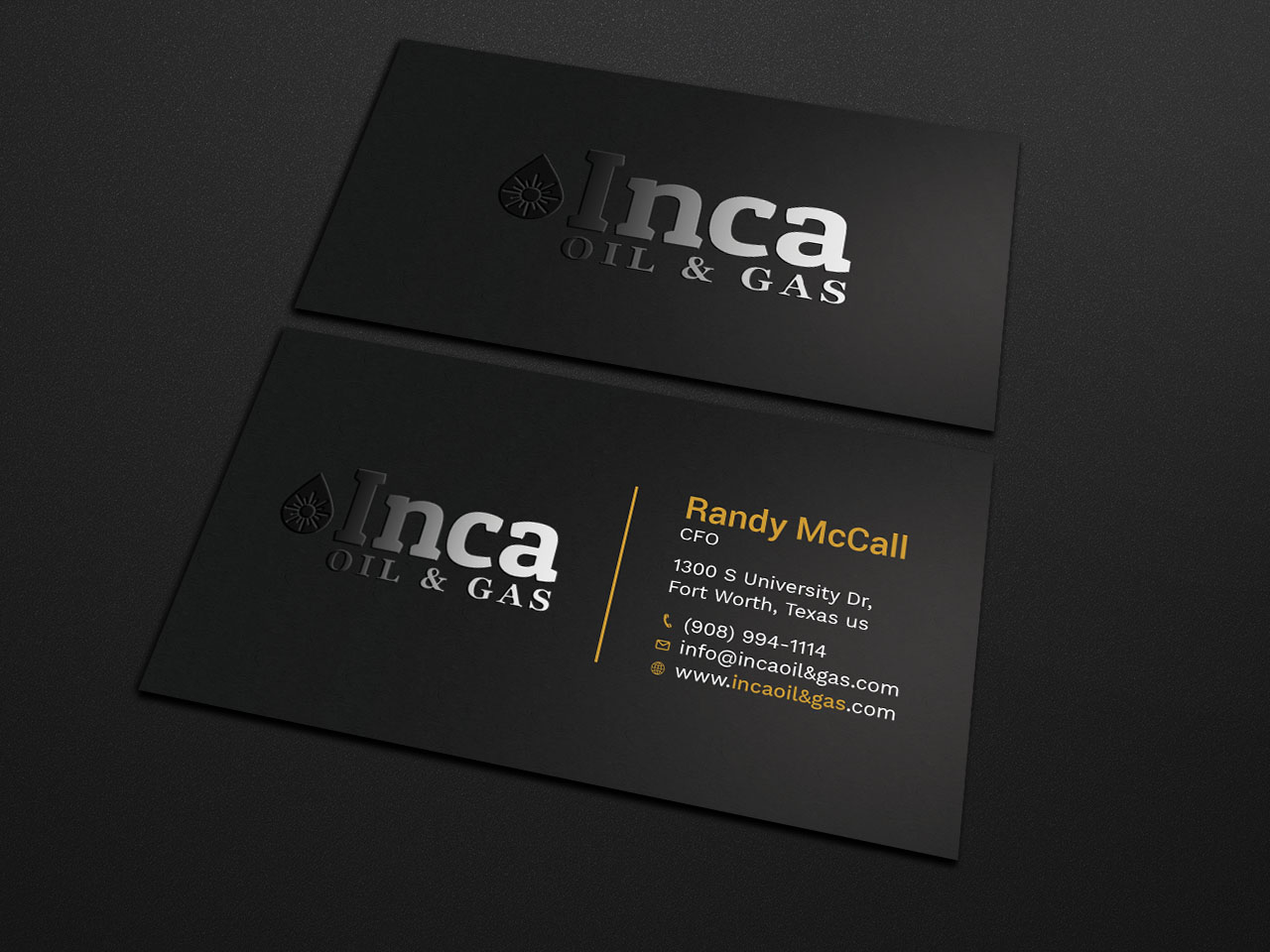 Business Card Design by Tripti Ranjan Gain for Inca Oil and Gas | Design #19667798
