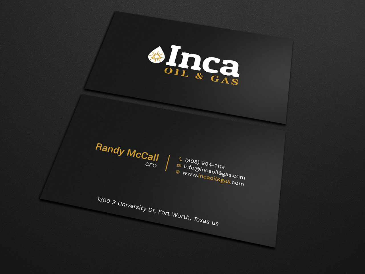 Business Card Design by Tripti Ranjan Gain for Inca Oil and Gas | Design #19667806