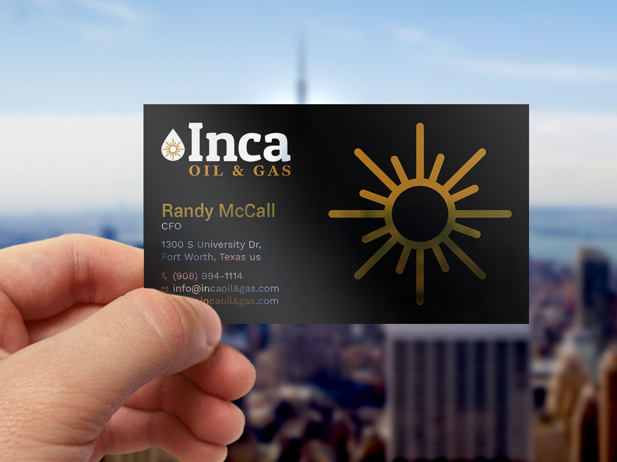 Visitenkarten-Design von Tripti Ranjan Gain für Inca Oil and Gas | Design #19667812