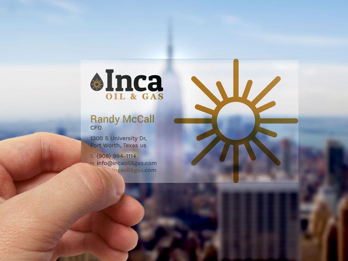 Visitenkarten-Design von Tripti Ranjan Gain für Inca Oil and Gas | Design #19667813