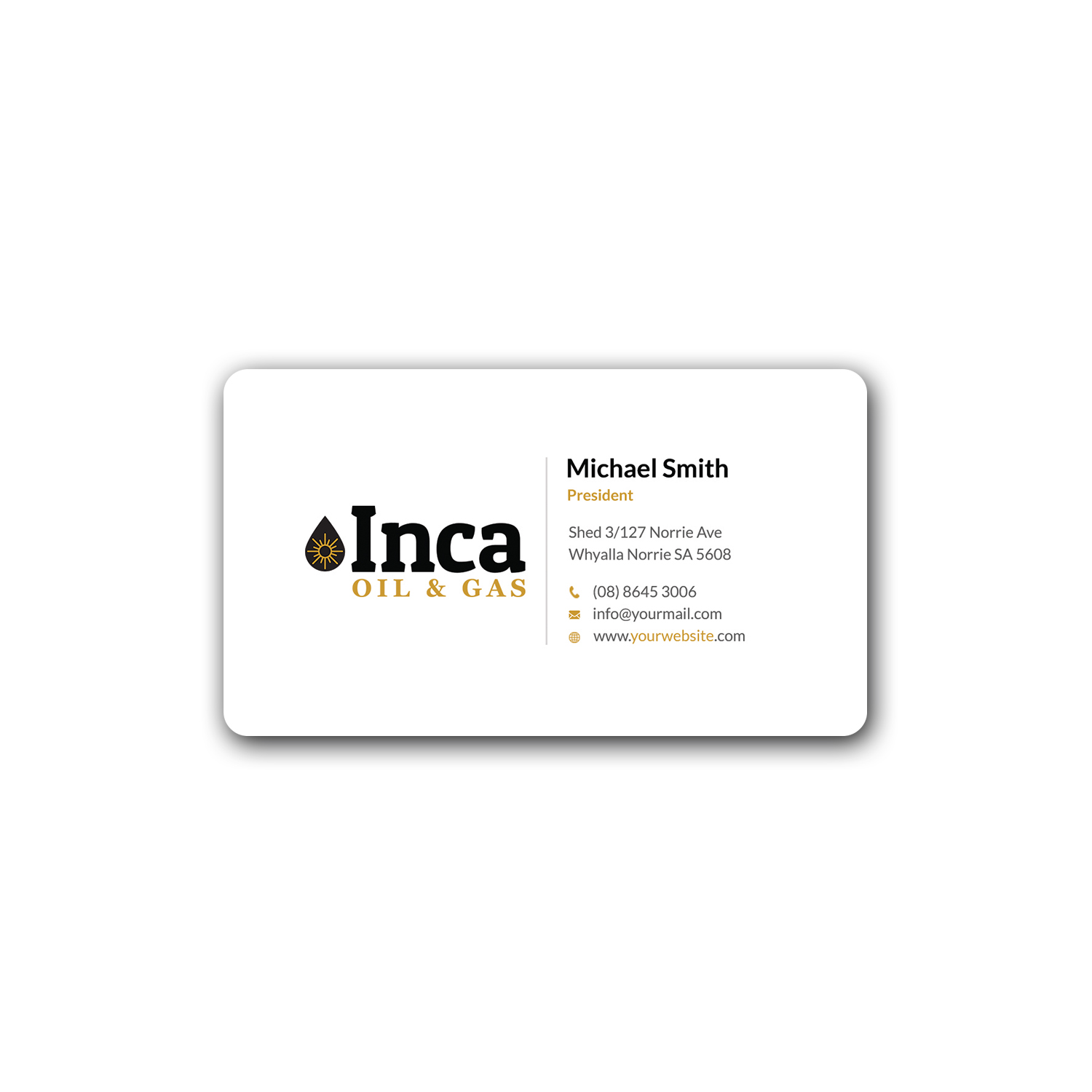 Visitenkarten-Design von Srabon55014 für Inca Oil and Gas | Design #19670189