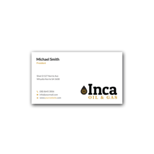 Business Card Design by Srabon55014 for Inca Oil and Gas | Design: #19670411