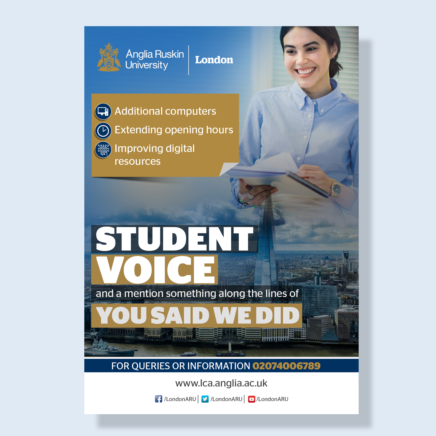 Flyer Design by Deepak_9_Malhotra for Anglia Ruskin University London | Design #19709039