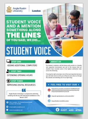 Flyer Design by SAI DESIGNS for Anglia Ruskin University London | Design: #19733807