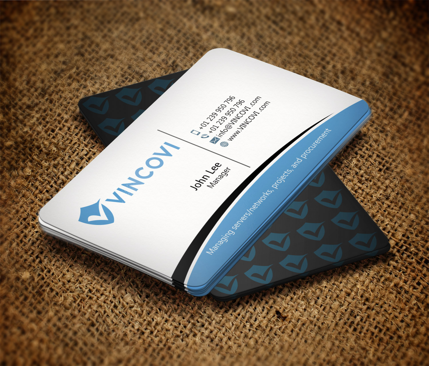 Visitenkarten-Design von Lanka Ama für VINCOVI Technology Solutions Inc | Design #19660923