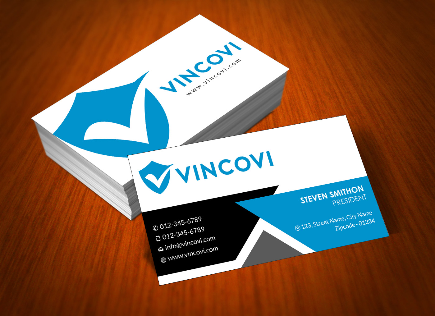 Business Card Design by Infinitive Technology for VINCOVI Technology Solutions Inc | Design #19705311