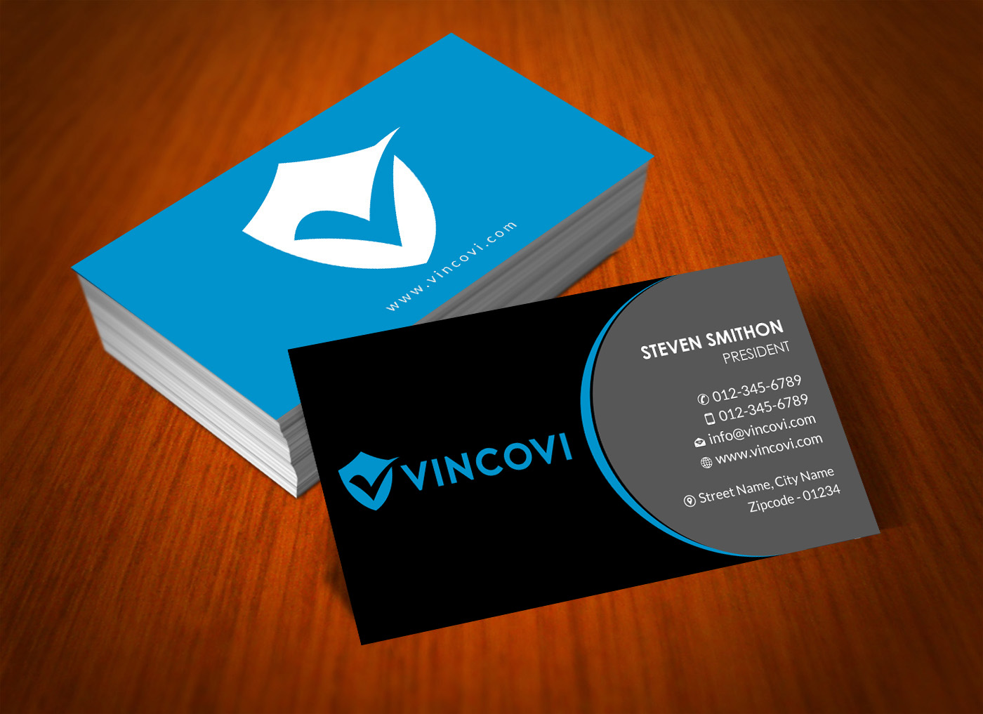 Business Card Design by Infinitive Technology for VINCOVI Technology Solutions Inc | Design #19716443