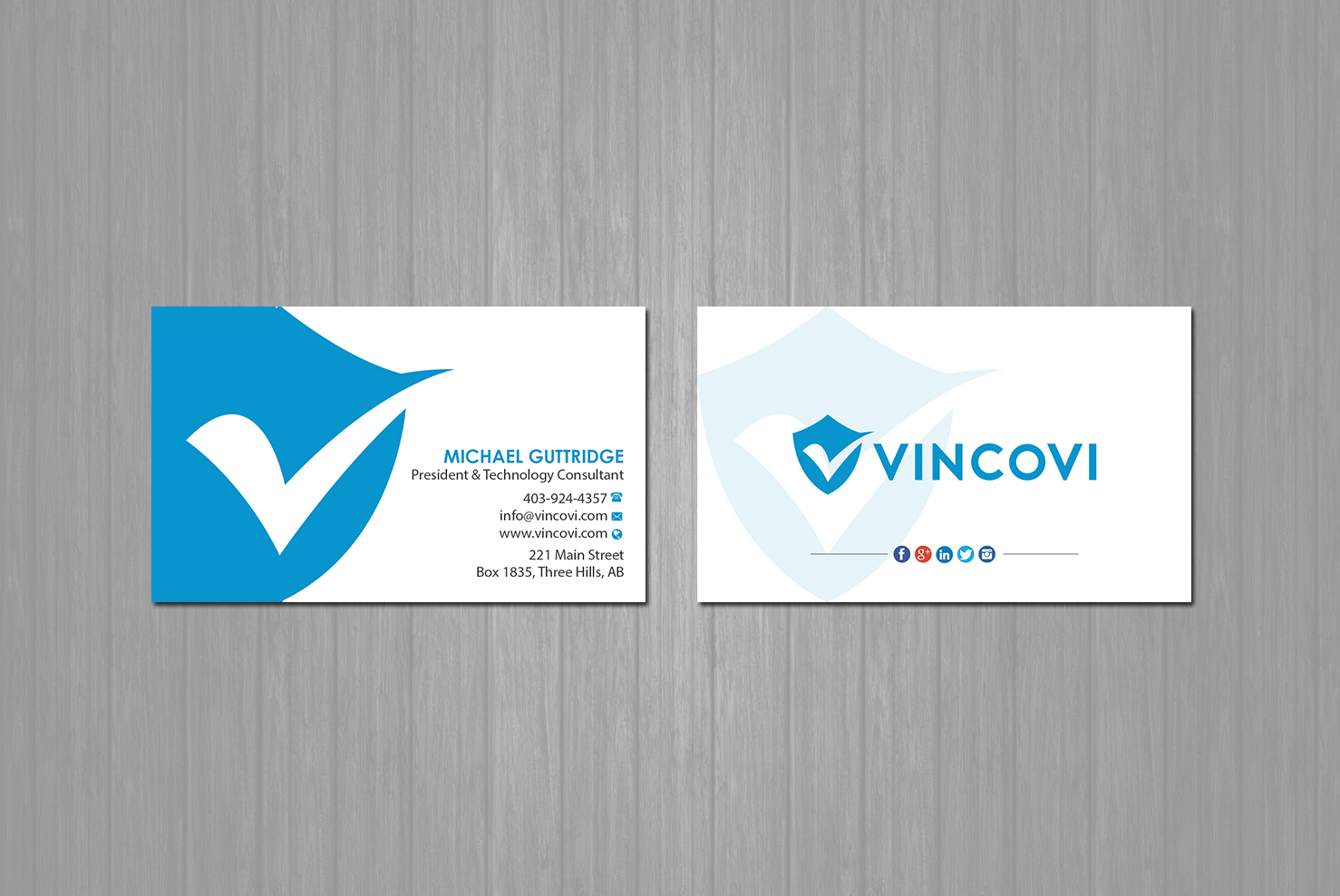 Business Card Design by Creations Box 2015 for VINCOVI Technology Solutions Inc | Design #19716304