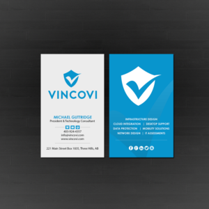 Visitenkarten-Design von Creations Box 2015 für VINCOVI Technology Solutions Inc | Design: #19716324