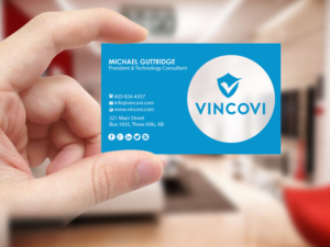 Visitenkarten-Design von Creations Box 2015 für VINCOVI Technology Solutions Inc | Design: #19716333