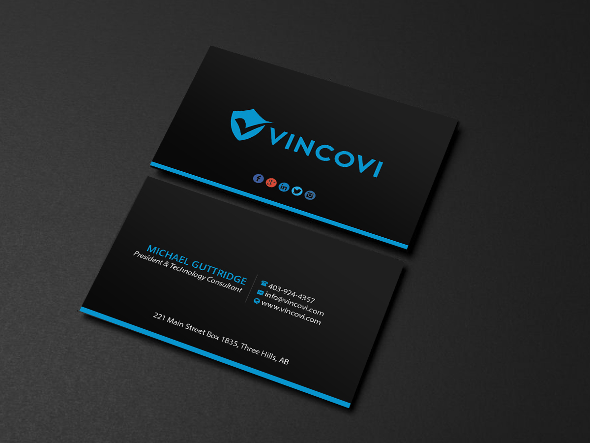 Visitenkarten-Design von Creations Box 2015 für VINCOVI Technology Solutions Inc | Design #19716346