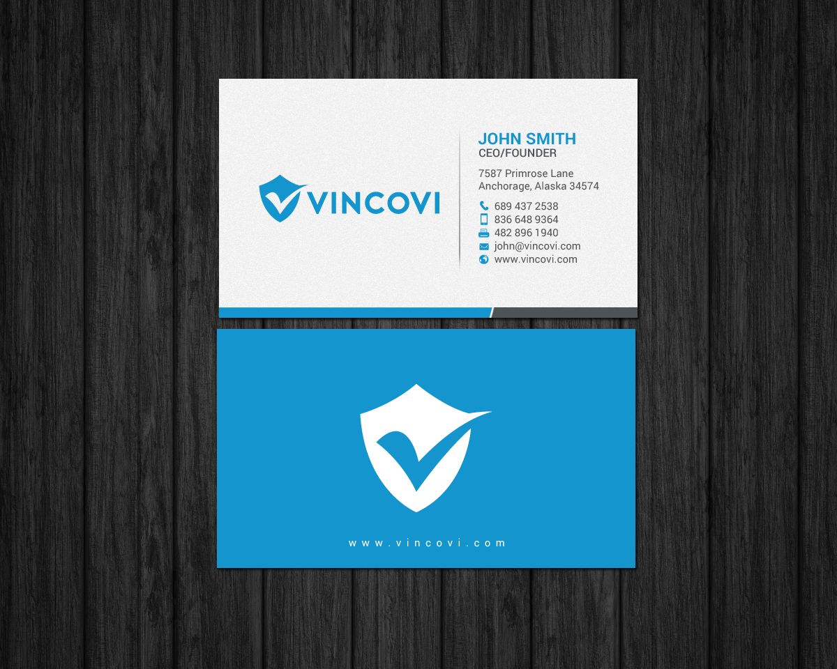 Business Card Design by chandrayaan.creative for VINCOVI Technology Solutions Inc | Design #19665638