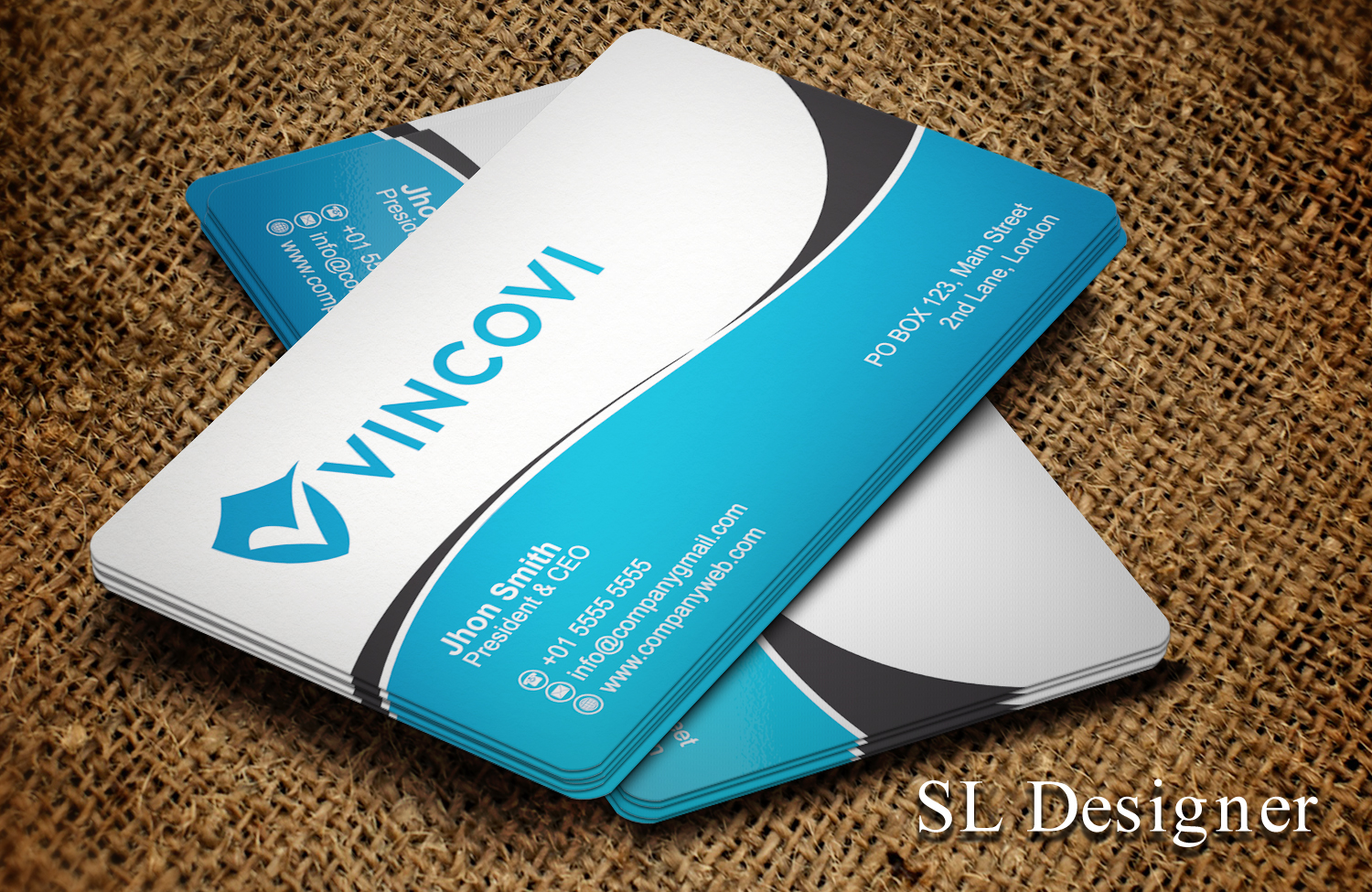 Business Card Design by SL Designer for VINCOVI Technology Solutions Inc | Design #19669048