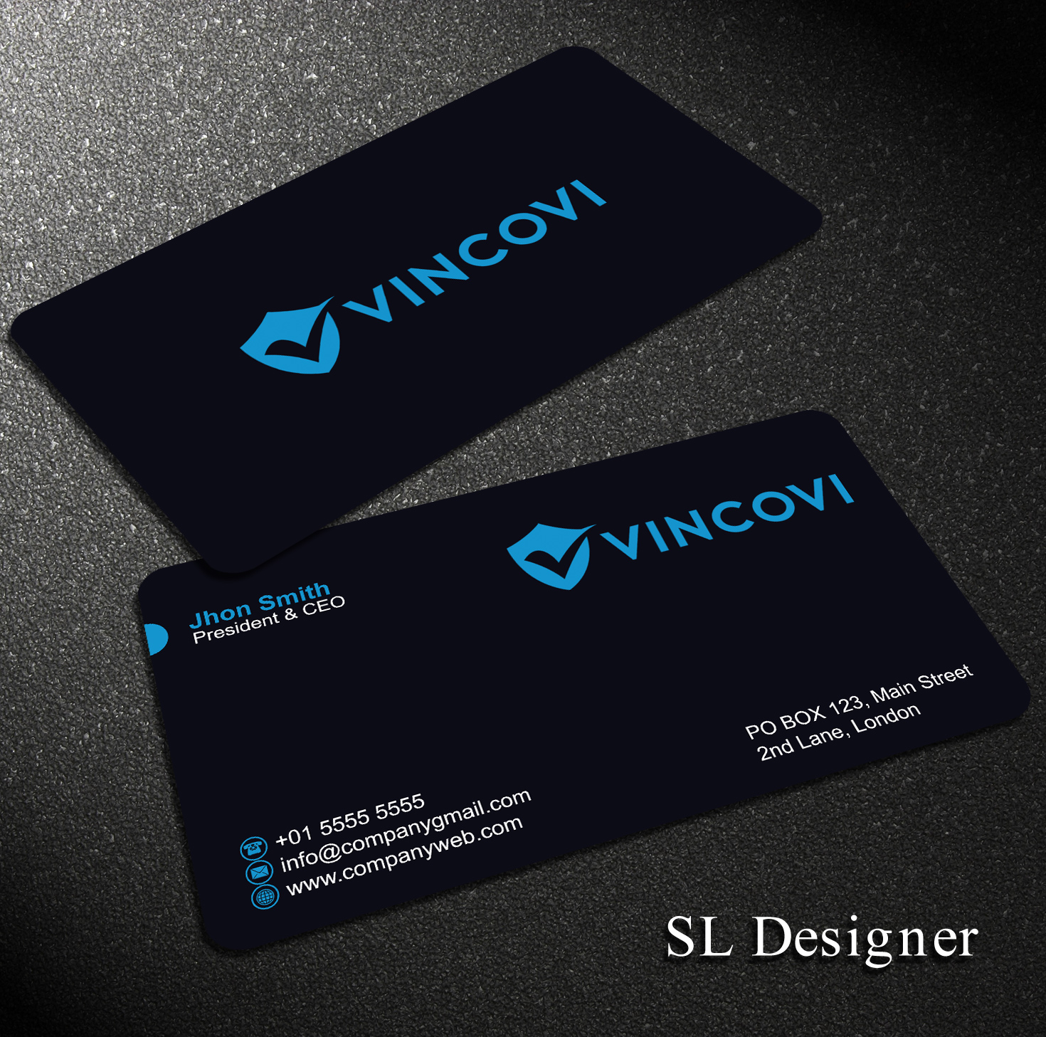 Business Card Design by SL Designer for VINCOVI Technology Solutions Inc | Design #19669059