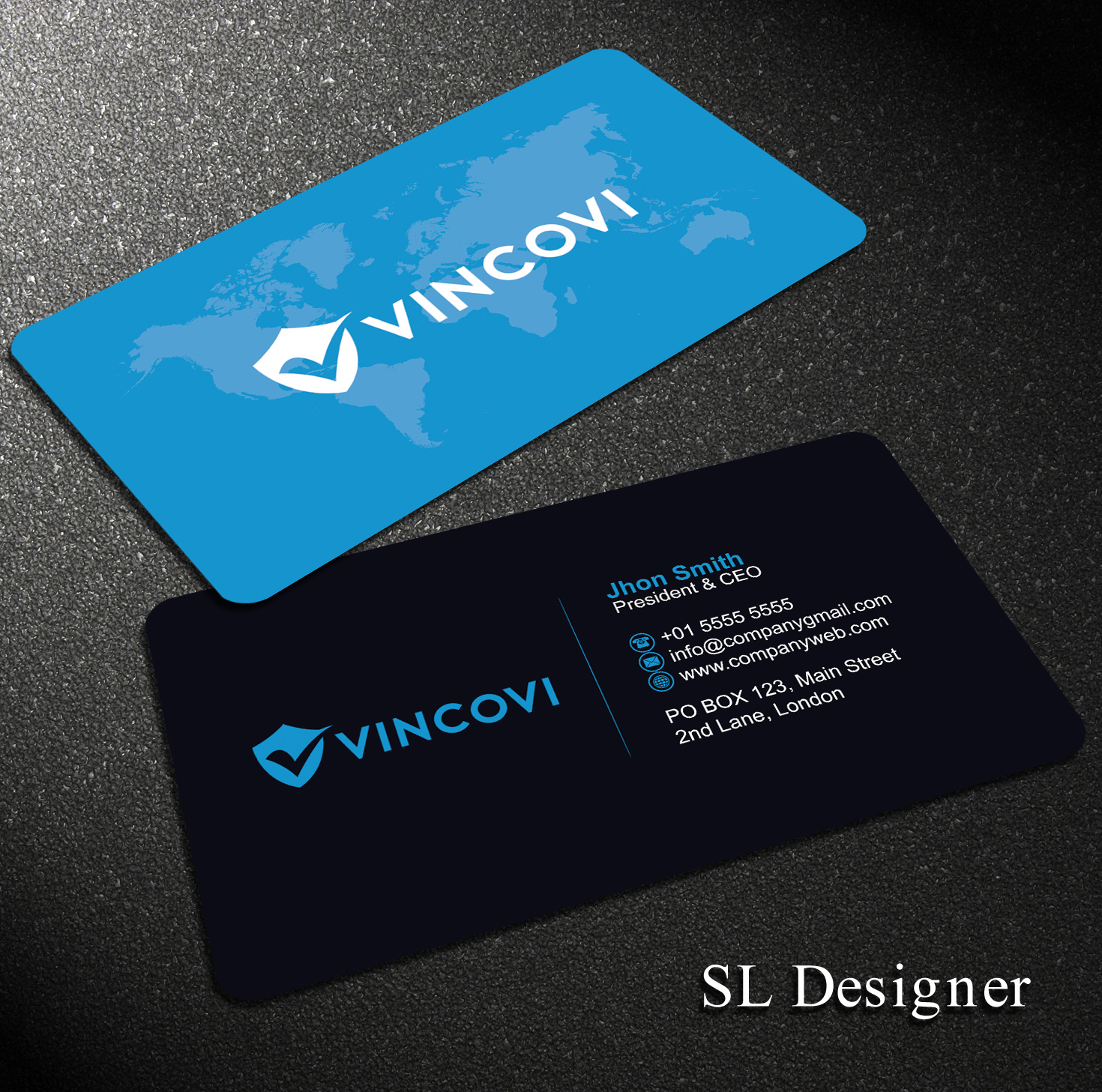 Business Card Design by SL Designer for VINCOVI Technology Solutions Inc | Design #19669097