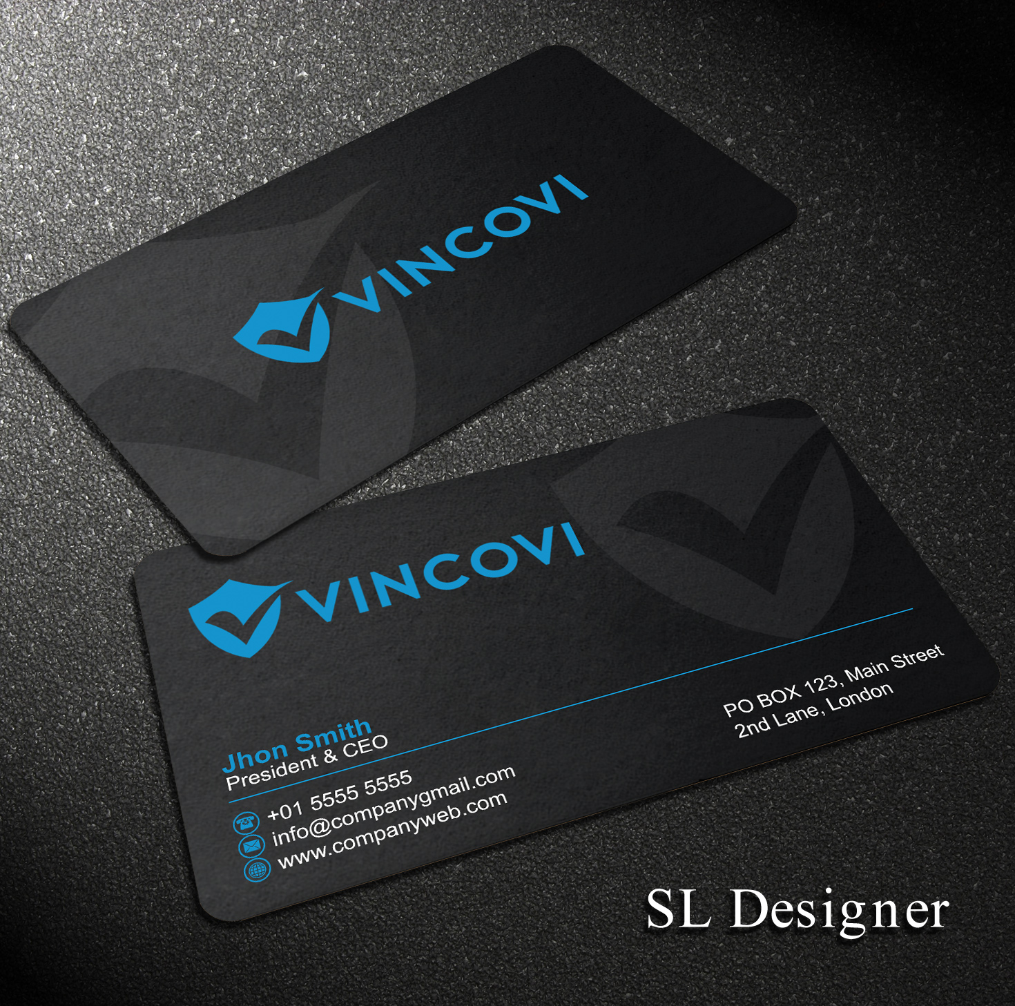 Design de Carte de Visite par SL Designer pour VINCOVI Technology Solutions Inc | Design #19669104