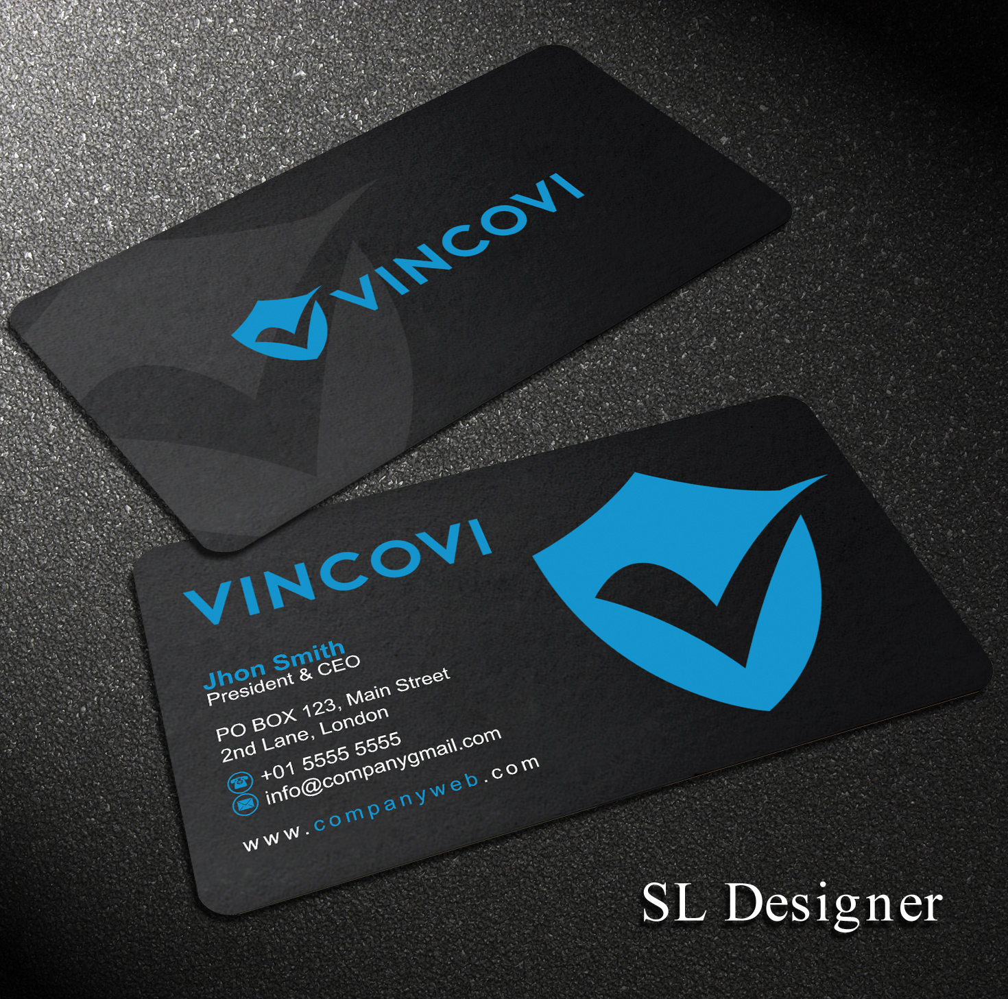 Business Card Design by SL Designer for VINCOVI Technology Solutions Inc | Design #19669105
