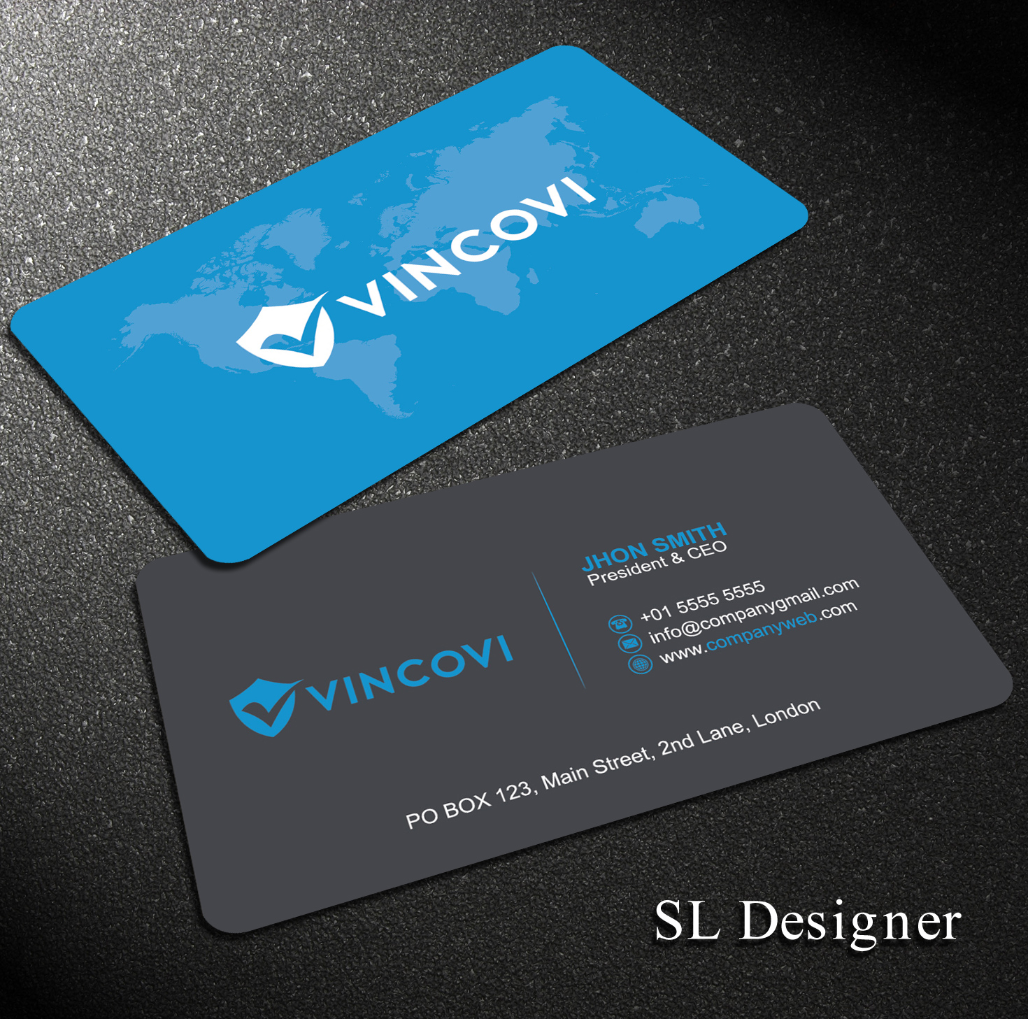Business Card Design by SL Designer for VINCOVI Technology Solutions Inc | Design #19821815