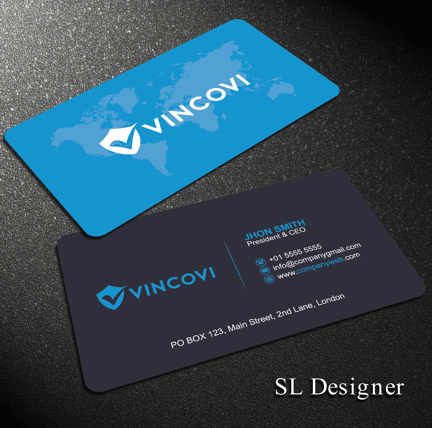 Business Card Design by SL Designer for VINCOVI Technology Solutions Inc | Design #19821816