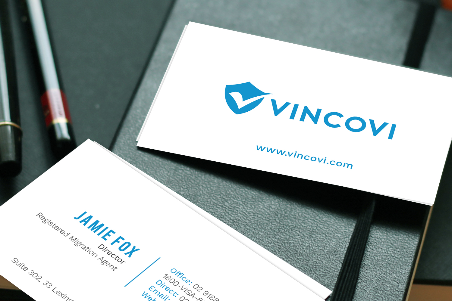 Business Card Design by Graphic Flame for VINCOVI Technology Solutions Inc | Design #19672299