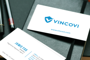 Business Card Design by Graphic Flame for VINCOVI Technology Solutions Inc | Design: #19672299