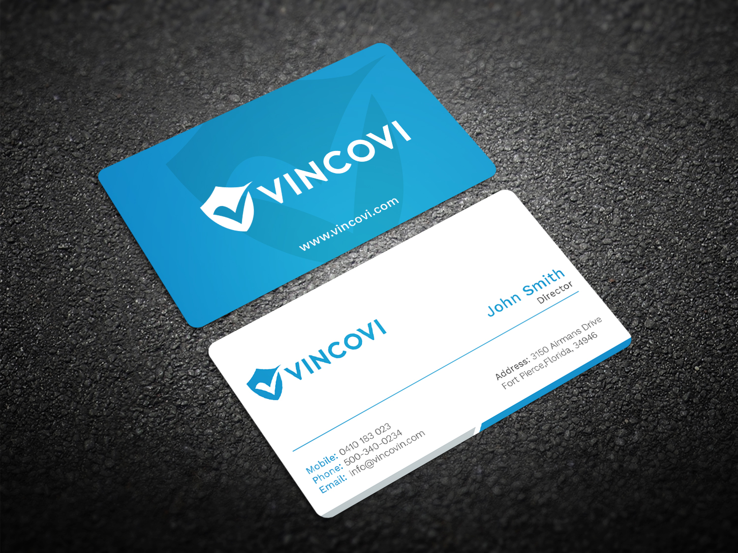Business Card Design by Graphic Flame for VINCOVI Technology Solutions Inc | Design #19674841
