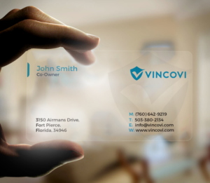 Business Card Design by Graphic Flame for VINCOVI Technology Solutions Inc | Design: #19674854
