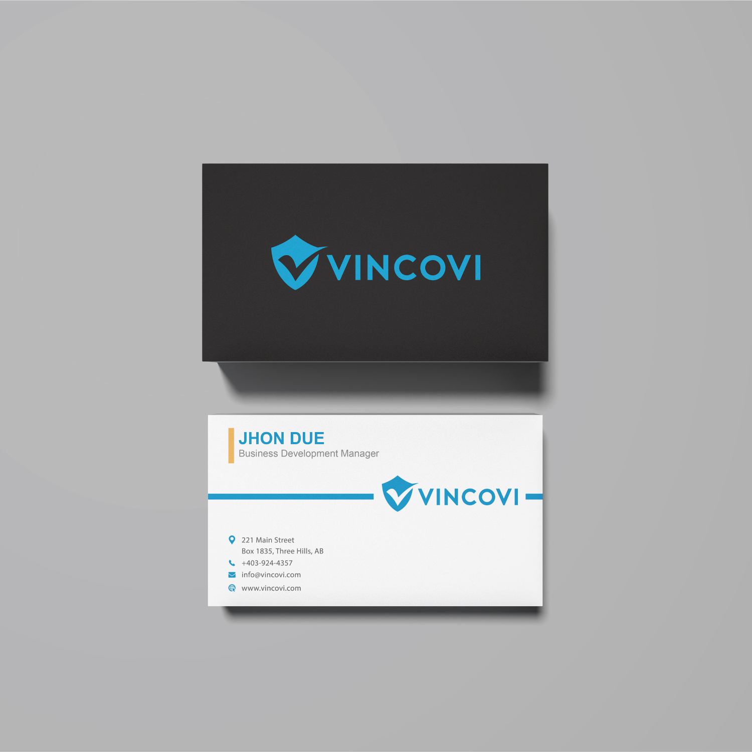 Business Card Design by Atikur 2 for VINCOVI Technology Solutions Inc | Design #19702945