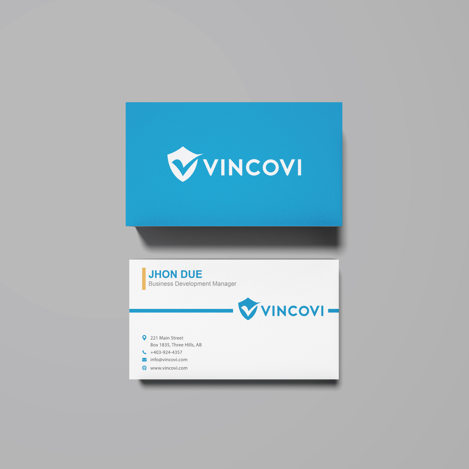 Business Card Design by Atikur 2 for VINCOVI Technology Solutions Inc | Design #19702949
