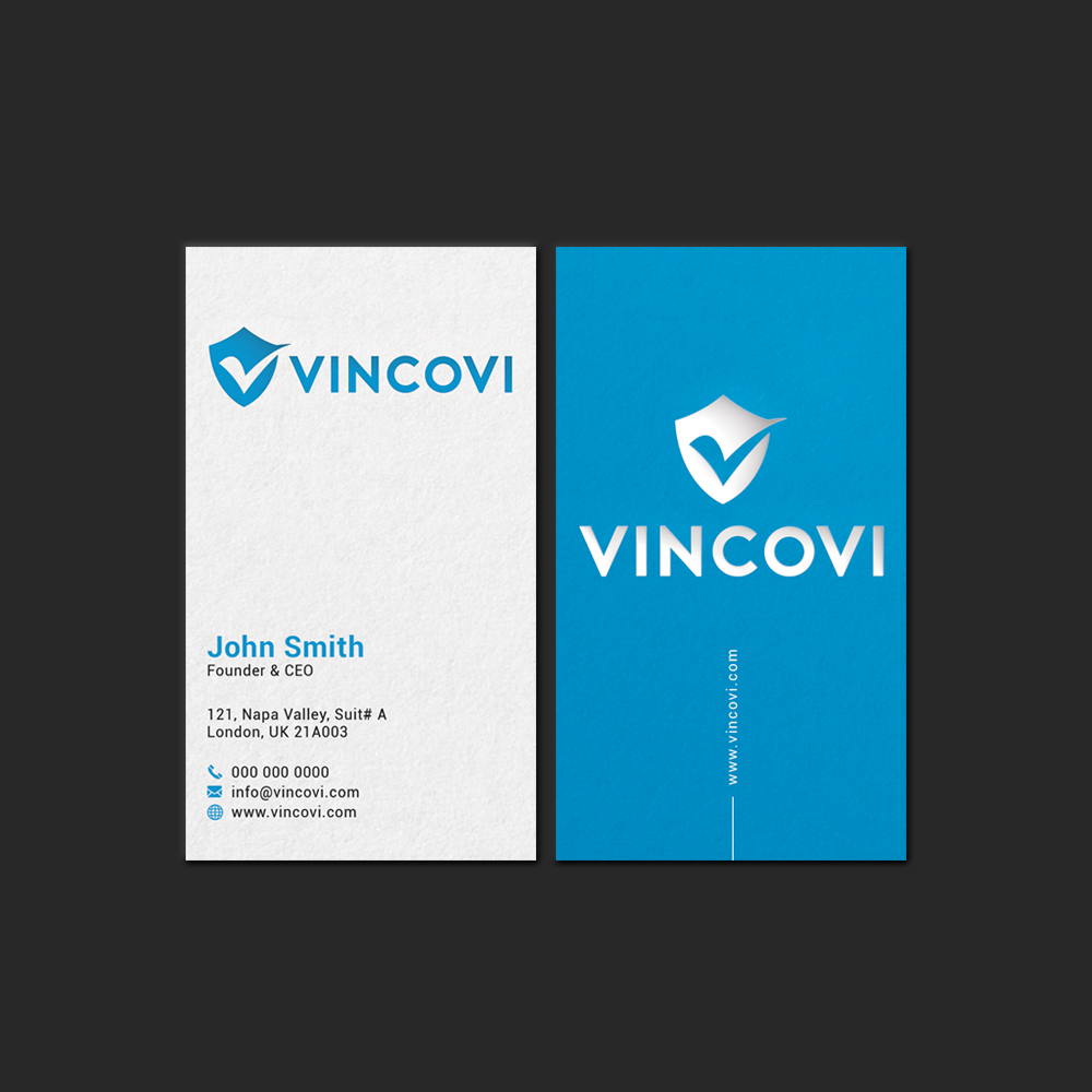 Business Card Design by Bold Pixels for VINCOVI Technology Solutions Inc | Design #19713606