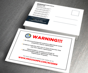 Post Card Notification - rental property registration | Werbe-Design von Designers Hub