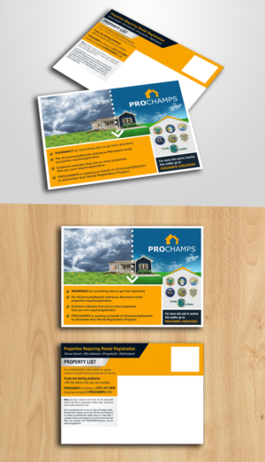 Post Card Notification - rental property registration | Werbe-Design von ecorokerz