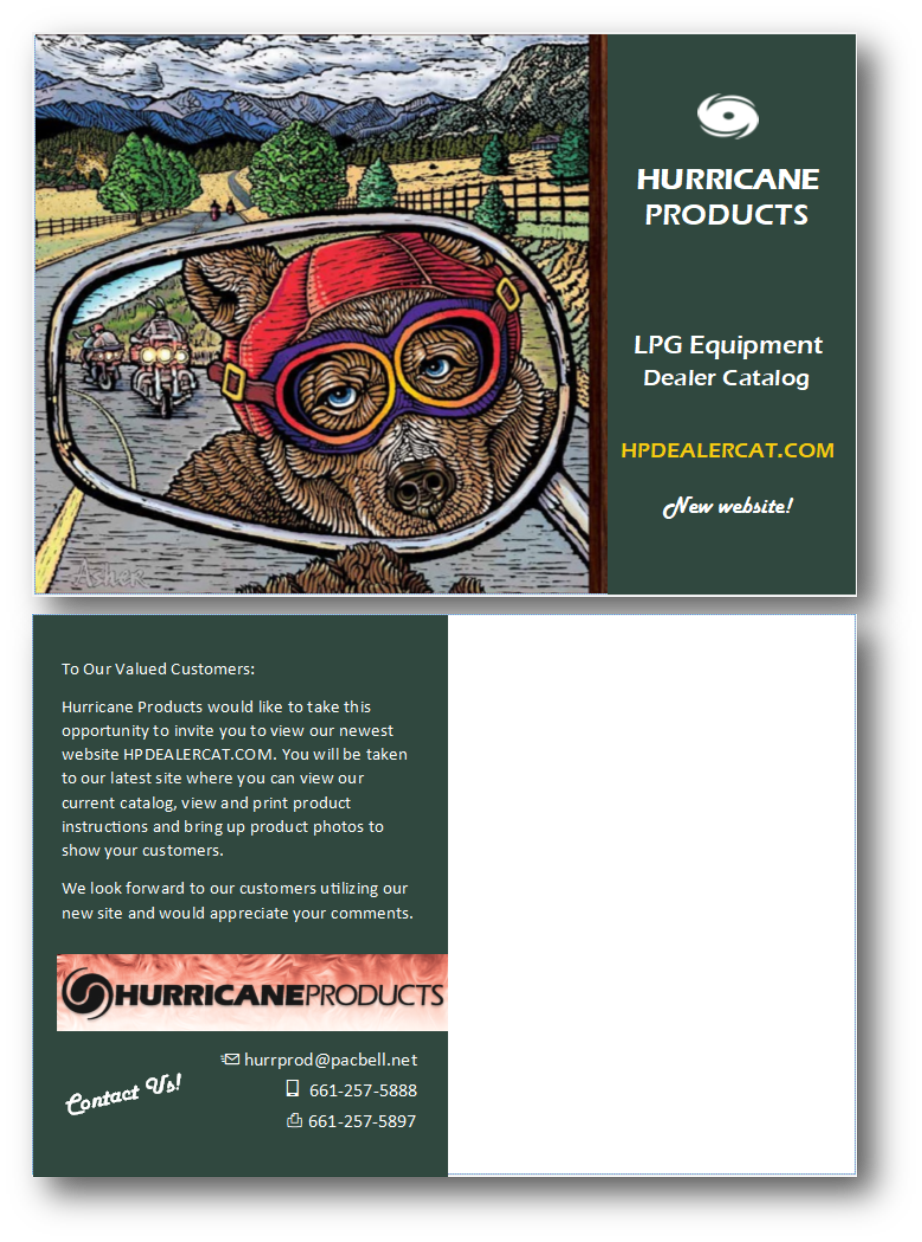 Diseño de Postal por citygirl17 para HURRICANE PRODUCTS | Diseño #19670866