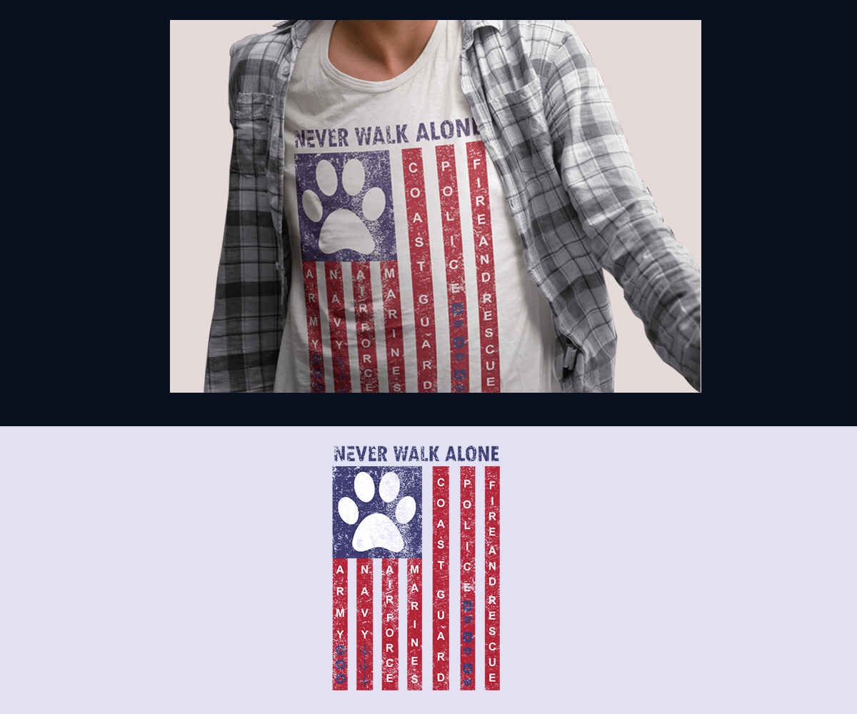 T-shirt Design by CreativeFeather for Got Your Six Support Dogs | Design #19675639