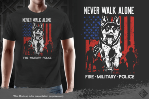 PTSD Service Dogs for Military and First Responders | T-shirt Design by gekgrfx