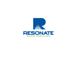 Resonate (large letters) Audio Services (smaller letters) | Logo Design by Buck Tornado