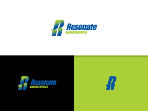 Resonate (large letters) Audio Services (smaller letters) | Logo Design by Atvento Graphics
