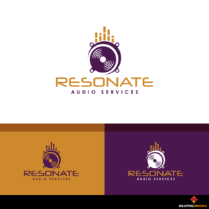 Resonate (large letters) Audio Services (smaller letters) | Logo Design by Graphic Bricks