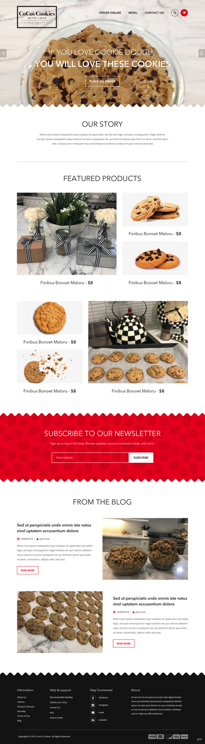 Web Design by pb for CoCo's Cookies | Design: #19686926