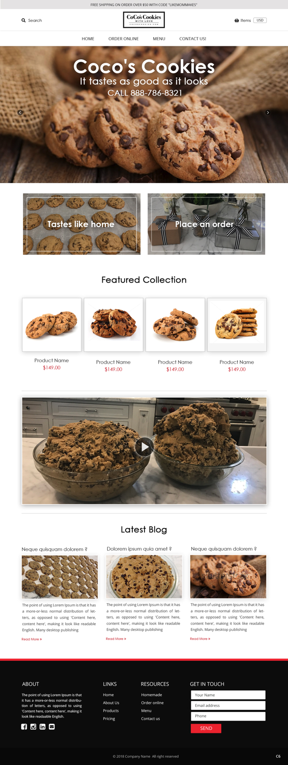 Web Design by pb for CoCo's Cookies | Design #19686930