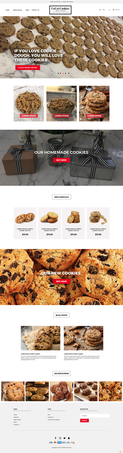 Web Design by pb for CoCo's Cookies | Design #19686949