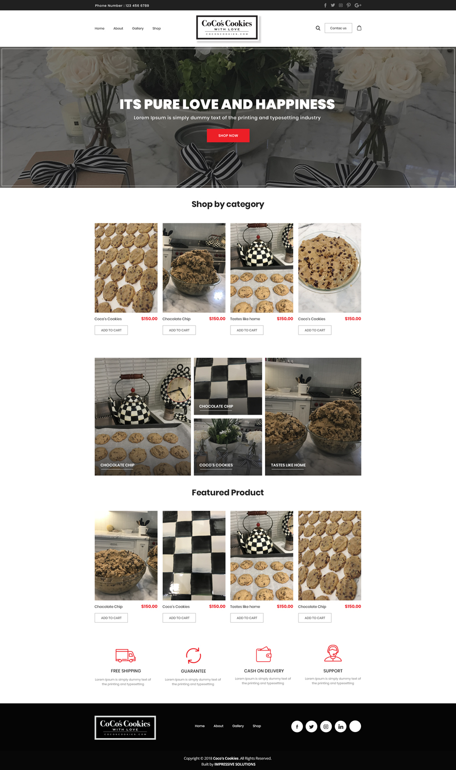 Web Design by Impressive Sol for CoCo's Cookies | Design #19681566