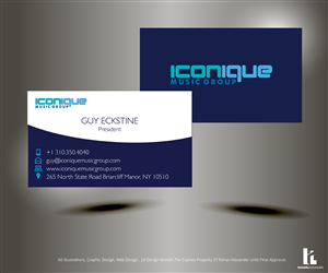 Business Card Design by Rohan Alexander for Iconique Music Group | Design: #2901606