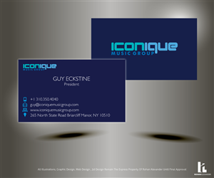 Business Card Design by Rohan Alexander for Iconique Music Group | Design: #2908026