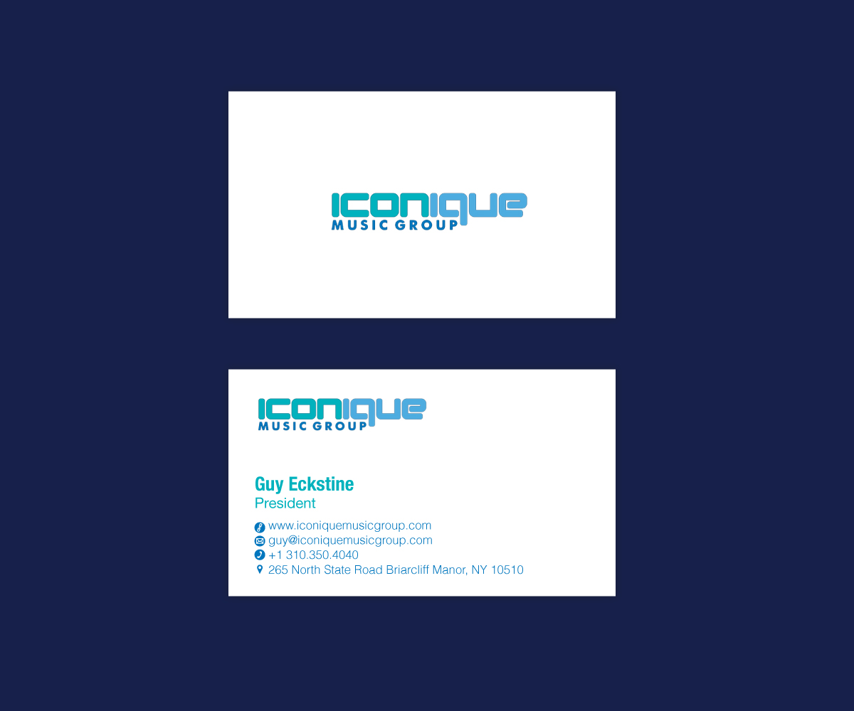 Business Card Design by  sasha for Iconique Music Group | Design #2901711