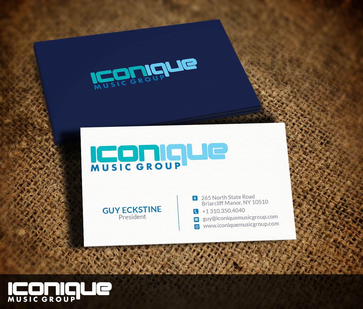 Business Card Design by Nelsur for Iconique Music Group | Design #2903173