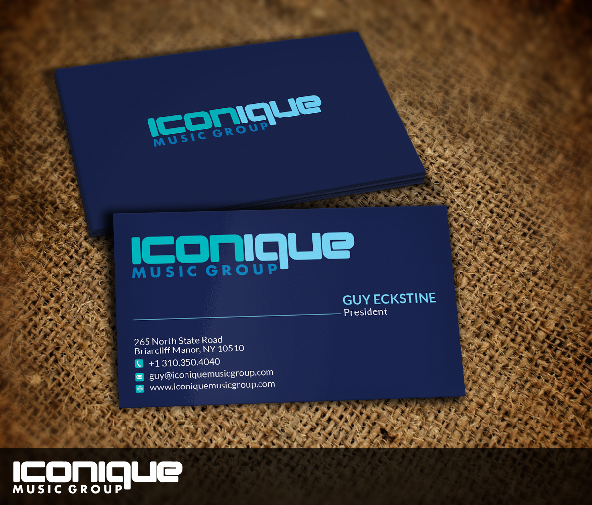 Business Card Design by Nelsur for Iconique Music Group | Design #2905961