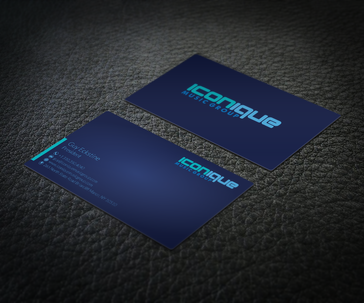 Business Card Design by Radu Borzea for Iconique Music Group | Design #2913957